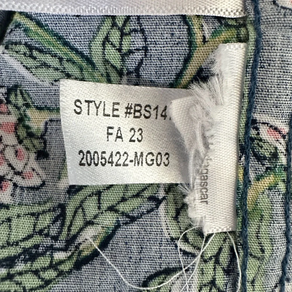J Crew Mens Slim Flex Washed‎ S/S Button Down Shirt Blue Floral Print L Trendy